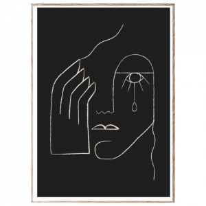 Tablou multicolor cu rama din lemn Single Tear Paper Collective
