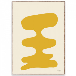 Tablou multicolor cu rama din lemn Soft Yellow Paper Collective