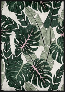 Tablou multicolor din fibre naturale 100x140 cm Leaves Ter Halle