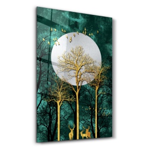 Tablou multicolor din sticla 46x72 cm CAM-1066 The Home Collection