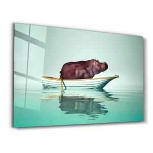 Tablou multicolor din sticla 70x110 cm OGLS-9085 The Home Collection