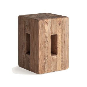 Taburet patrat maro din lemn 30x30 cm Celis Vical Home