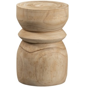 Taburet rotund maro din lemn 28 cm Bikkel Paul Woood