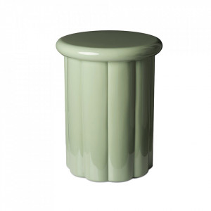 Taburet rotund verde din plastic 35 cm Roman Pols Potten