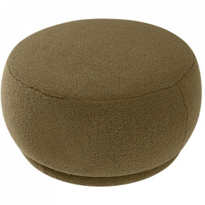 Taburet rotund verde inchis din textil 59 cm Conrad Versmissen