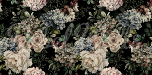 Tapet multicolor din hartie Vintage Bouquet Rebel Walls