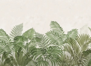 Tapet verde din hartie Tropical Serenity Rebel Walls