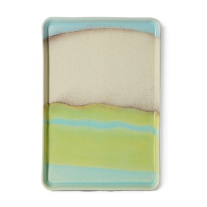Tava dreptunghiulara multicolora din ceramica 23x33 cm 70s ceramics Glint HK Living