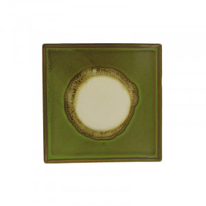Tava patrata verde din ceramica 31x31 cm Linn LifeStyle Home Collection