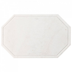 Tocator octagonal alb din marmura 25x40 cm Wonder Bolia