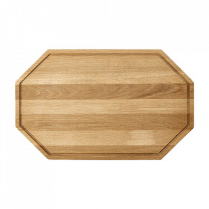 Tocator octagonal maro din lemn 25x40 cm Wonder Bolia