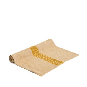 Traversa masa galben mustar din bumbac 50x150 cm Calena Kave Home