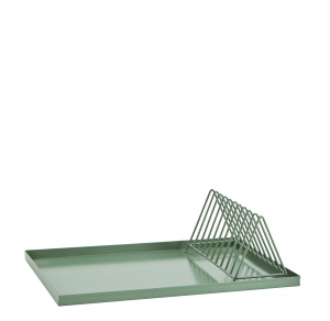Uscator pentru vase verde din metal Perry Madam Stoltz