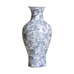 Vaza alba/albastra din ceramica 61 cm Oriental Denzzo