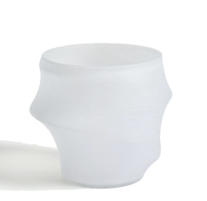 Vaza alba din sticla 32 cm Neluo Kave Home