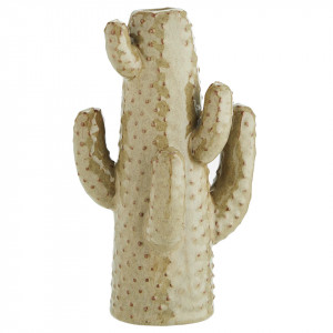 Vaza bej/maro din ceramica 21 cm Cactus Pauline Madam Stoltz