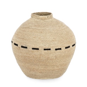 Vaza decorativa maro din fibre naturale 31 cm Hue Bizzotto
