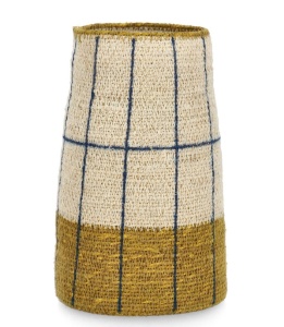 Vaza decorativa multicolora din fibre naturale 24 cm Giang Bizzotto