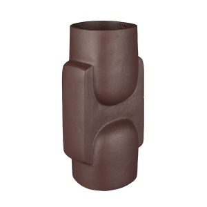 Vaza decorativa rosu bordo din metal 26 cm Santos Dutchbone