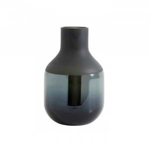 Vaza gri inchis din sticla 26 cm Gery Nordal