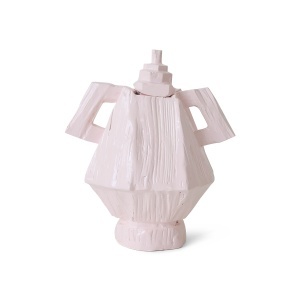 Vaza mov liliac din lemn 38 cm Amfora HKliving