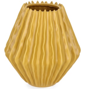 Vaza ocru din ceramica 20 cm Eldar Low Bizzotto