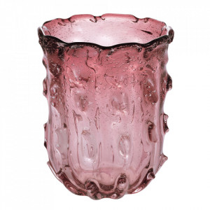 Vaza roz deschis din sticla 26 cm Baymont Eichholtz