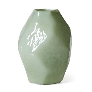 Vaza verde jad din sticla 34 cm Gemstone HKliving