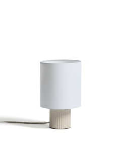 Veioza alba/bej din ceramica 28 cm Eshe Kave Home
