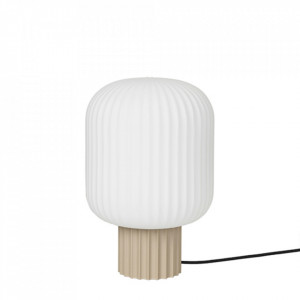 Veioza alba/bej nispiu din metal si sticla 30 cm Lolly Broste Copenhagen