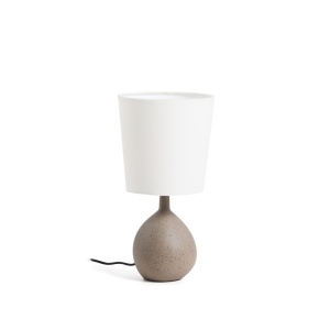 Veioza alba/gri din ceramica 36 cm Viona Kave Home