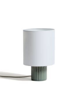 Veioza alba/verde din ceramica 28 cm Eshe Kave Home