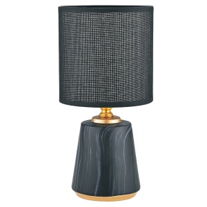 Veioza neagra/aurie din ceramica 27 cm Stolowa Deco Zuma Line