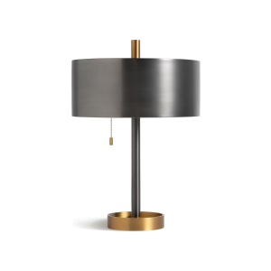 Veioza neagra/aurie din metal cu 2 becuri 54 cm Aina Vical Home