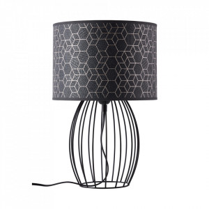 Veioza neagra din metal 37 cm Galance Brilliant