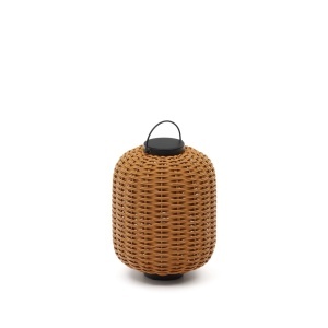 Veioza portabila maro din metal cu USB 37 cm Saranella Kave Home