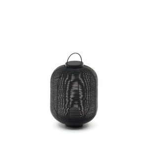 Veioza portabila neagra din metal cu USB 37 cm Saranella Kave Home