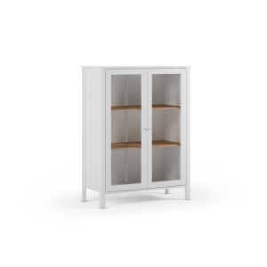 Vitrina din lemn alb 120 cm Alessandra Quiet Object