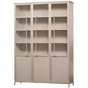 Vitrina din metal bej nisipiu 200 cm Exhibit Woood