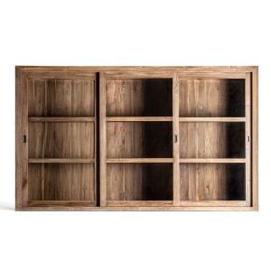 Vitrina maro din lemn 143 cm Nysted Vical Home