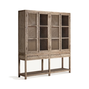 Vitrina maro din lemn 225 cm Masein Vical Home