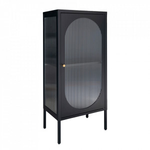 Vitrina neagra din metal 110 cm Adelaide House Nordic