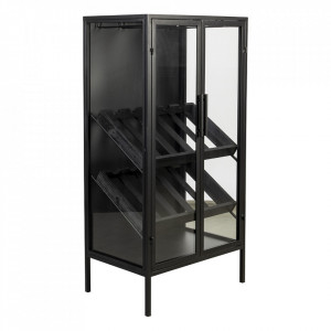 Vitrina pentru sticle de vin neagra din lemn 103 cm Rob Quiet Object