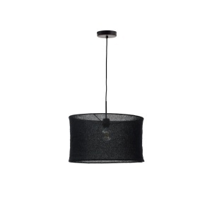 Abajur negru din fibre naturale 50 cm Mariela Kave Home