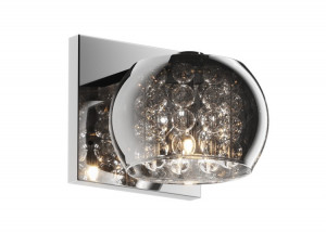 Aplica argintie din sticla Crystal Zuma Line