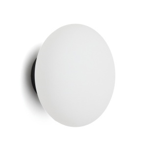 Aplica baie alba din sticla Bamila Nickel Kave Home