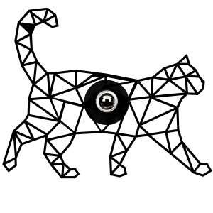 Aplica neagra din metal Cat The Home Collection
