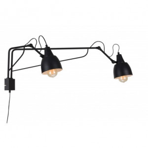 Aplica neagra din metal cu 2 becuri Soho Quiet Object