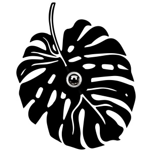 Aplica neagra din metal Palm Leaf The Home Collection