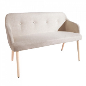 Banca crem din textil 116 cm Scandinavia The Home Collection